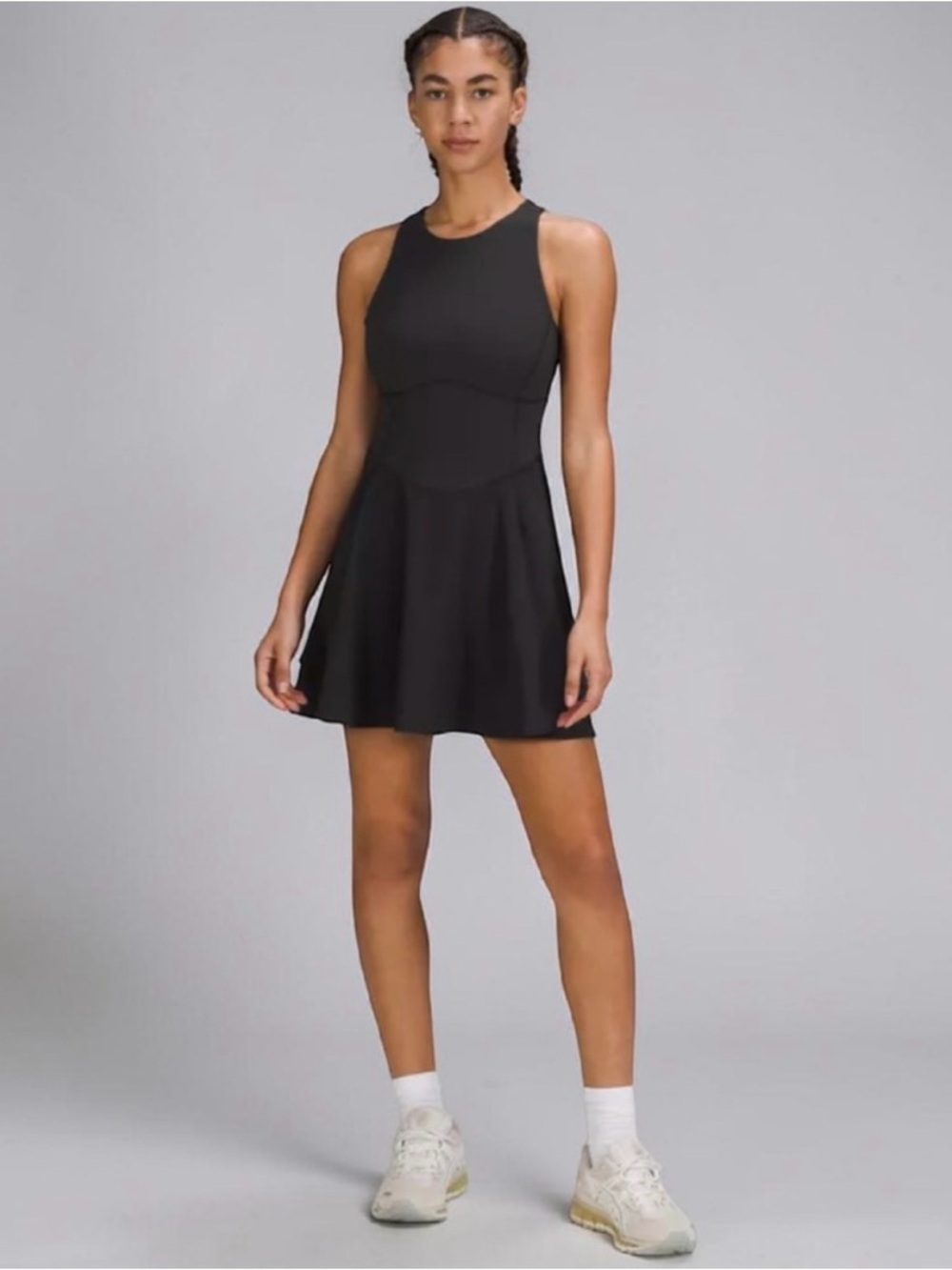 lululemon athletica Black Racerback Skater Dress